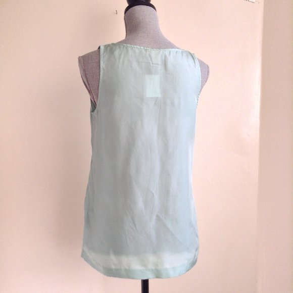 NWT J.Crew Women's 2 Light 100% Silk Pocket Sleeveless Tank Top 39370 Green - Picture 10 of 14